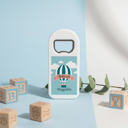 Balon Temalı Hoş Geldin Bebek Magnet Açacak | İsimli Kişiye Özel Hediyelik