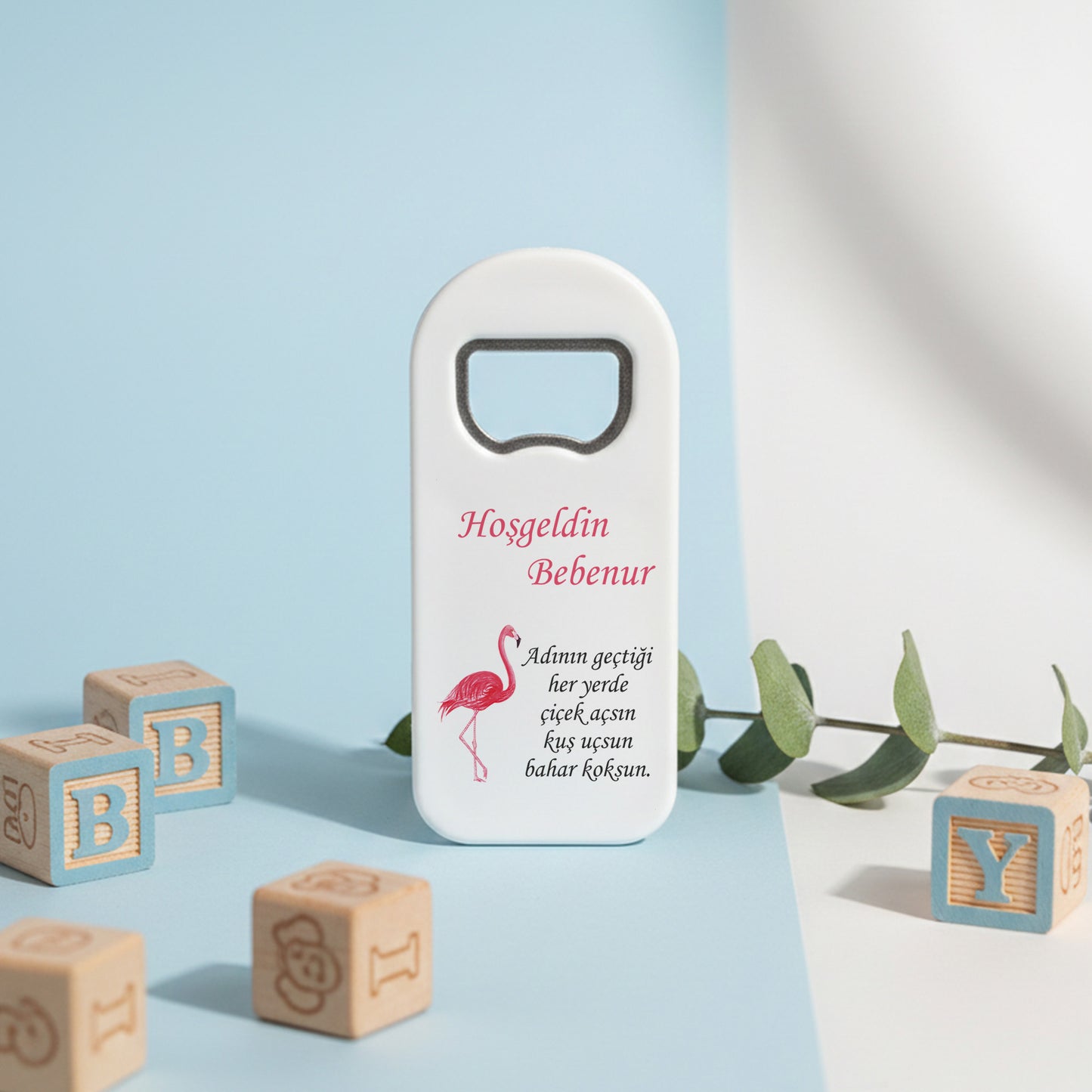 Hoşgeldin Bebek İsimli Magnet Açacak | Şiirli Kişiye Özel Hediyelik
