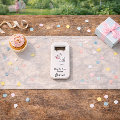 Leylek Temalı Açacak Magnet – Kişiye Özel İsimli Hoşgeldin Bebek Hediyelik