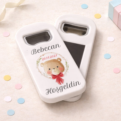 Uyuyan Bebek Temalı Açacak Magnet – Kişiye Özel İsimli Hoşgeldin Bebek Hediyelik
