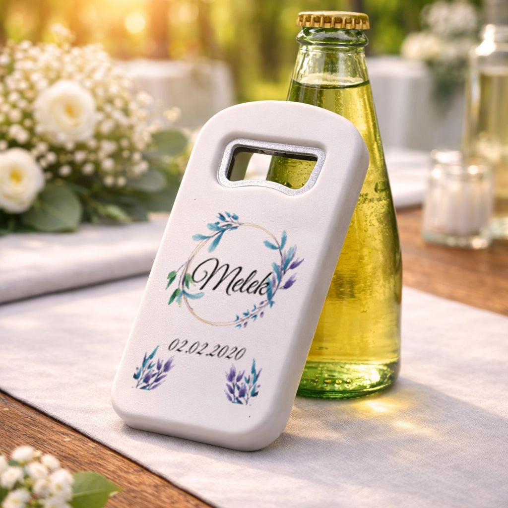 Lavanta Temalı Nişan Magnet Açacak | Zarif Çiçekli Kişiye Özel Tasarım