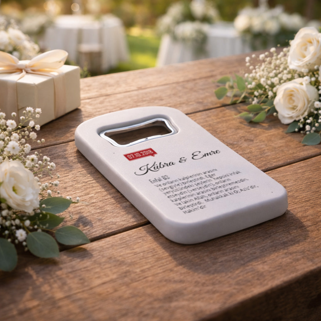 Ayetli Nişan Magnet Açacak | Kişiye Özel Anlamlı Nikah Hatırası
