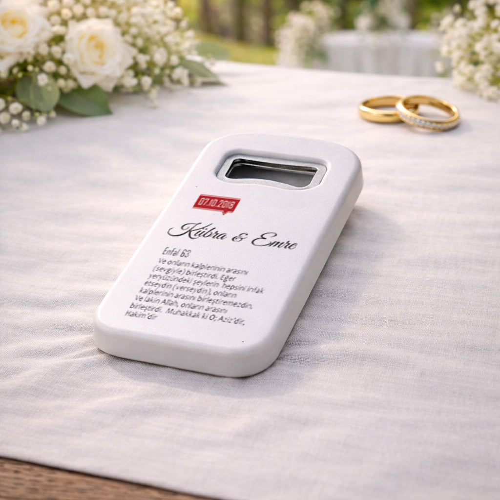 Ayetli Nişan Magnet Açacak | Kişiye Özel Anlamlı Nikah Hatırası
