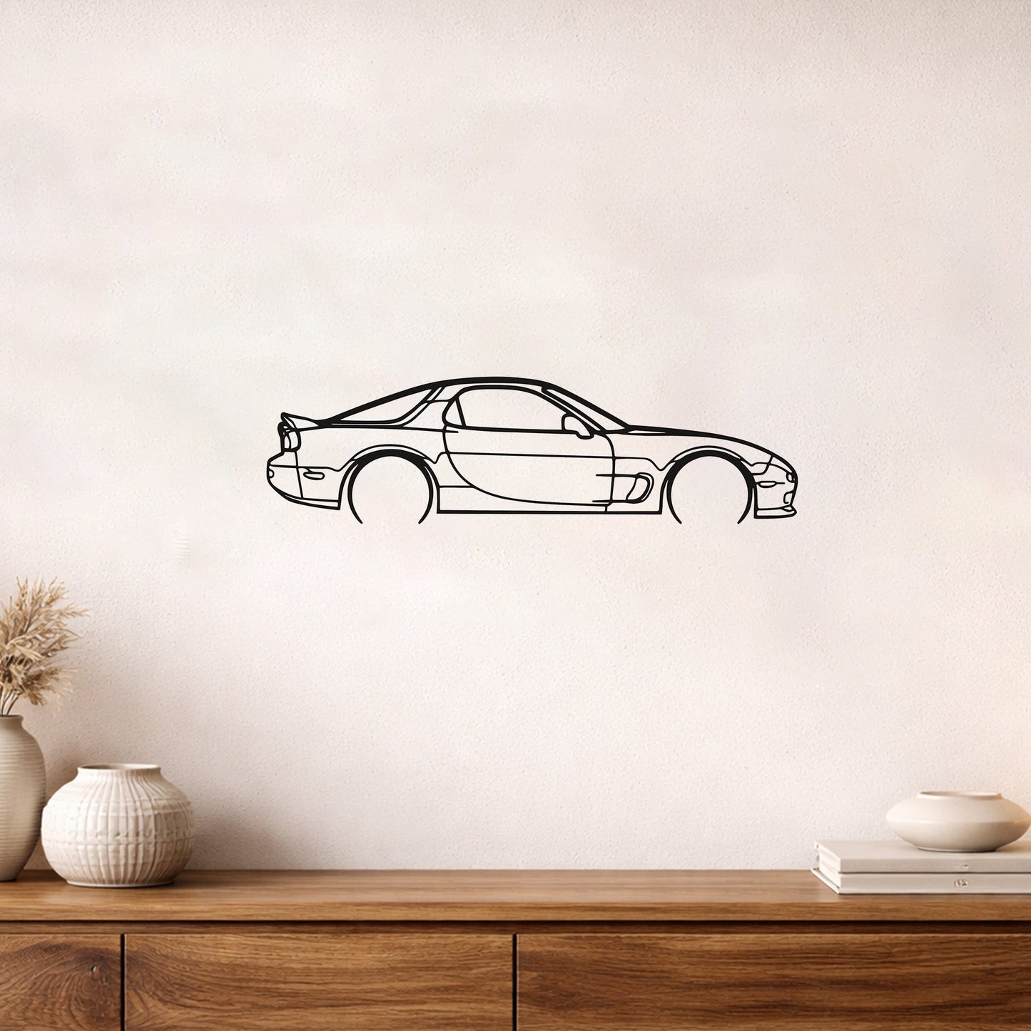 Mazda RX 7 Efsanevi JDM Spor Araba Metal Duvar Tablosu Dekoratif Metal Sanatı