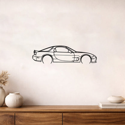 Mazda RX 7 Efsanevi JDM Spor Araba Metal Duvar Tablosu Dekoratif Metal Sanatı