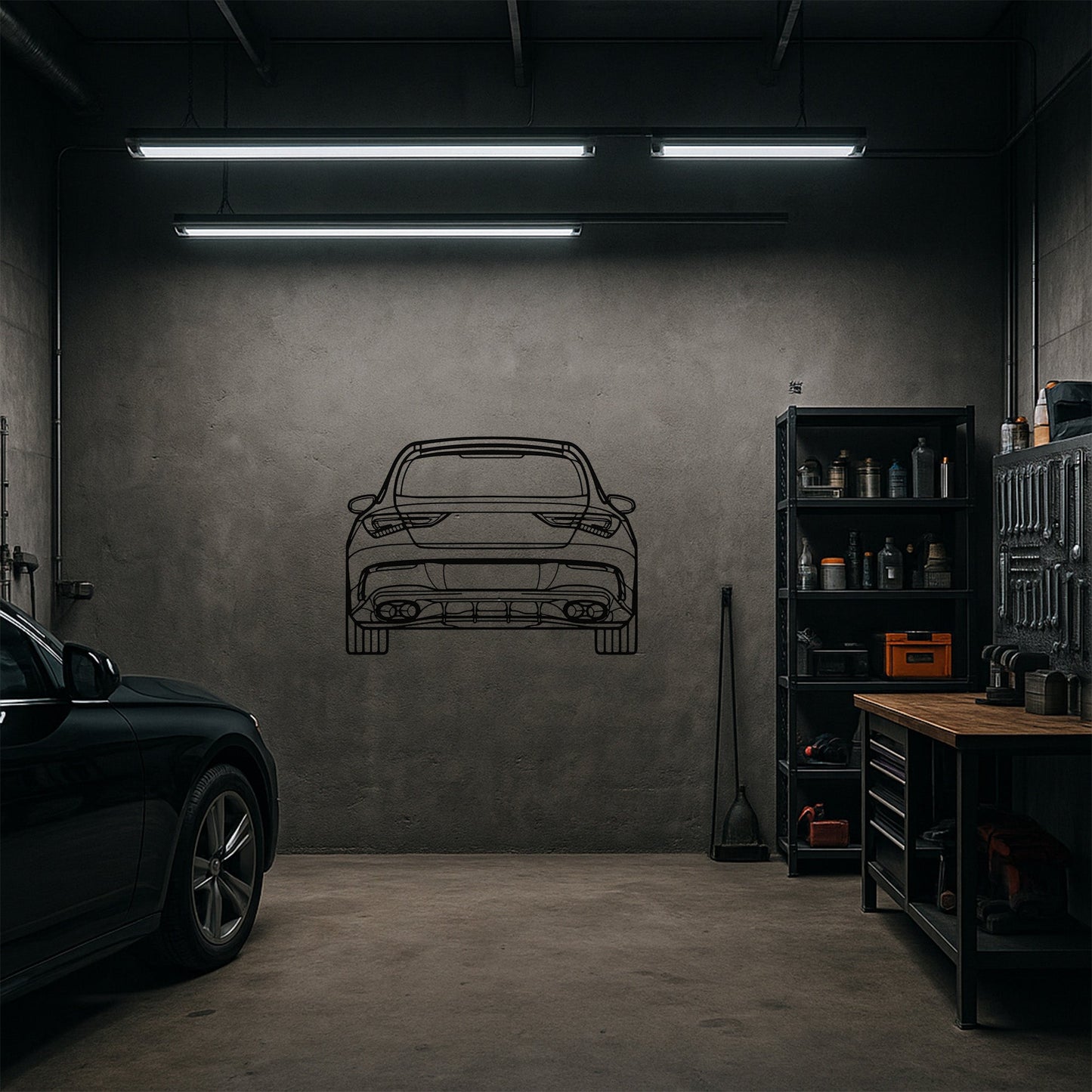 2023 Mercedes CLA Arka Görünüm Metal Tablo - Lüks Araç Duvar Dekoru