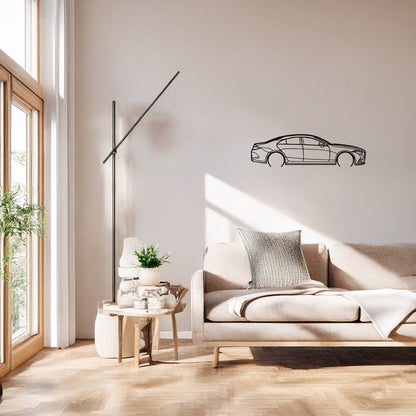 Mercedes CLS Metal Duvar Tablosu - Lüks Sedan Silüet Dekorasyonu