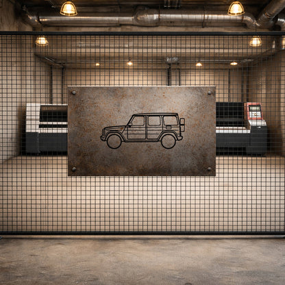 Mercedes G Class Metal Duvar Tablosu Efsanevi Off-Road Tasarımı Metal Dekor