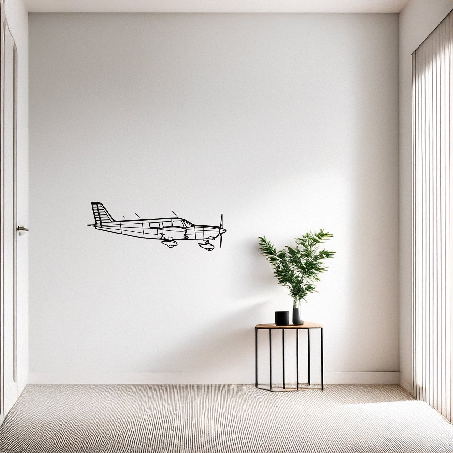 Piper PA-32 Cherokee Metal Duvar Tablosu - Nostaljik Ucak Dekoru