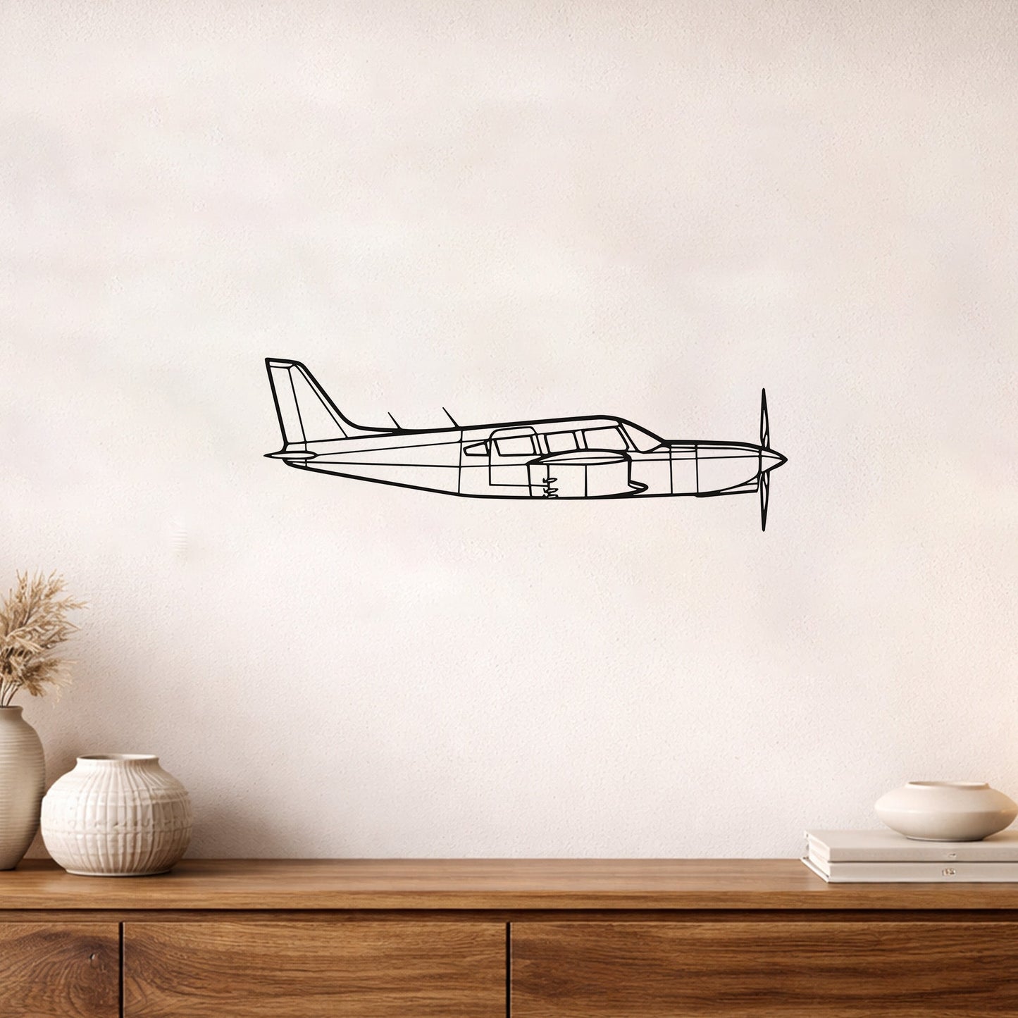 Piper PA-32R Saratoga Ucak Metal Duvar Tablosu - Havacilik Dekoru