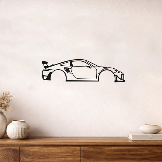 Porsche 911 GT2 Metal Duvar Tablosu İkonik Spor Araba Dekoru