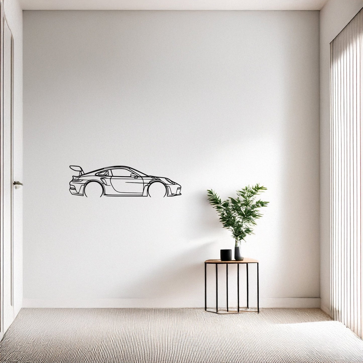 Porsche 911 GT3 RS 992 Metal Duvar Tablosu Yarış Ruhu Tasarımı