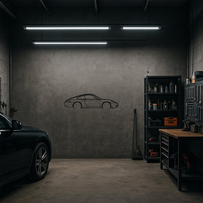 Porsche 911 996 Tasarımı Lüks Metal Duvar Tablosu ve Araba Sanatı