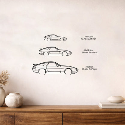 Porsche 928 GTS Klasik Otomobil Metal Duvar Tablosu Dekorasyonu