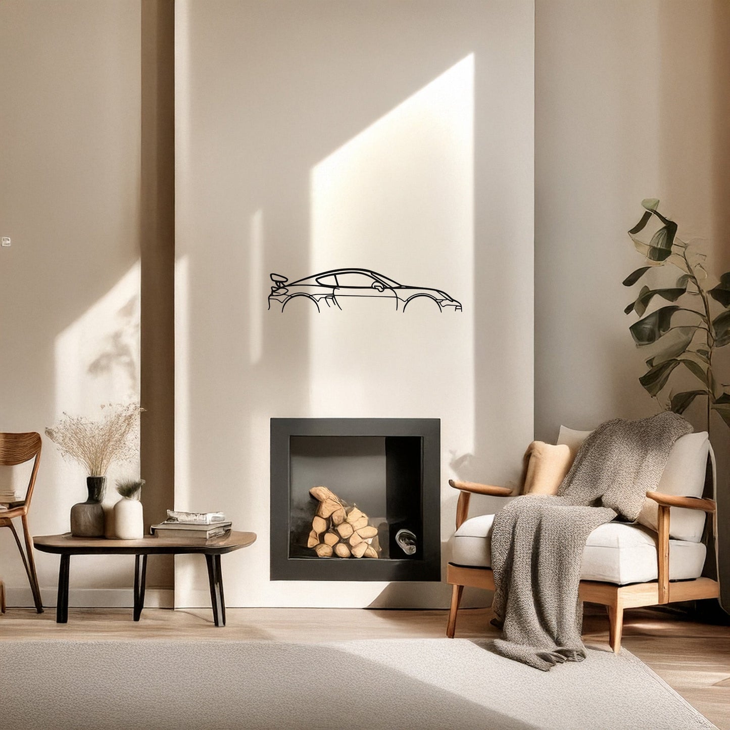 Porsche Cayman GT4 981 Spor Araba Metal Duvar Tablosu Dekoru