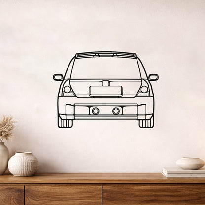 Renault Clio 2002 Arka Görünüm Metal Duvar Tablosu Modern Tasarım