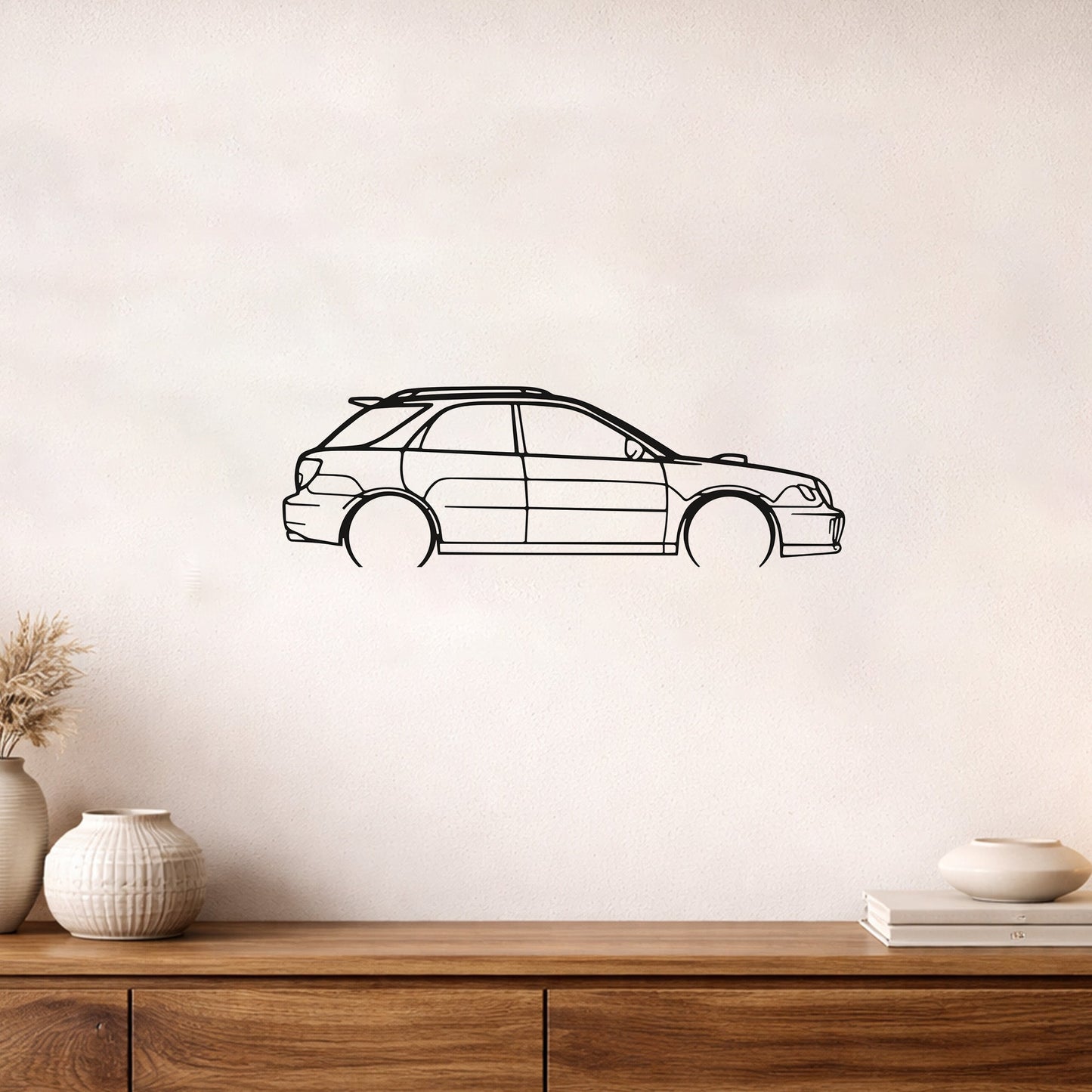 Subaru Impreza WRX STI Hatchback Metal Tablo Özel Seri Duvar Dekoru