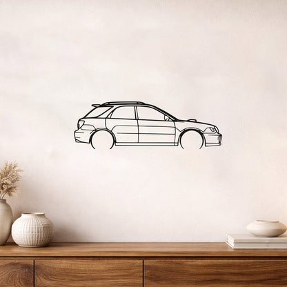 Subaru Impreza WRX STI Hatchback Metal Tablo Özel Seri Duvar Dekoru