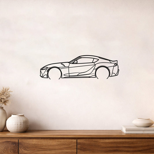 Toyota GR Supra Metal Duvar Sanatı Efsanevi Spor Araba Dekoru