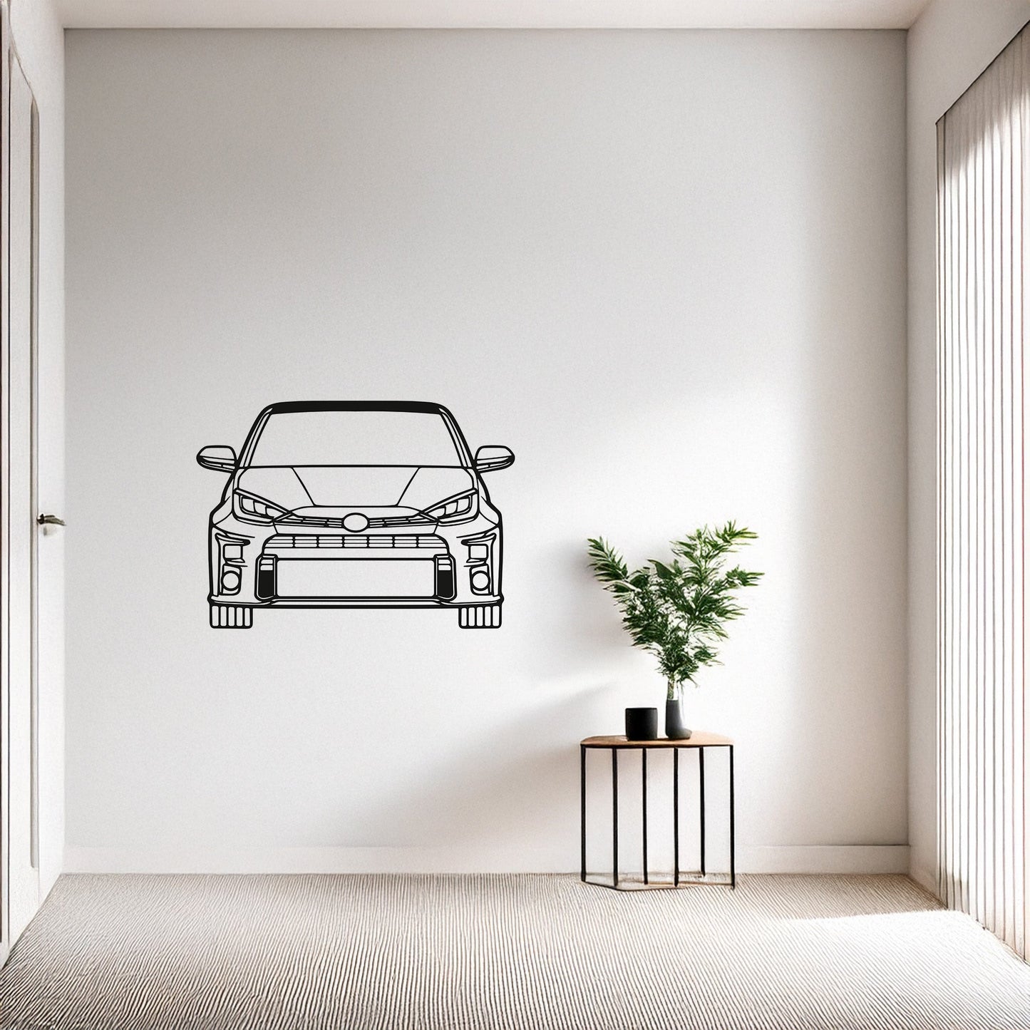 Toyota Yaris GR Metal Duvar Tablosu Otomobil Severlere Özel Tasarım