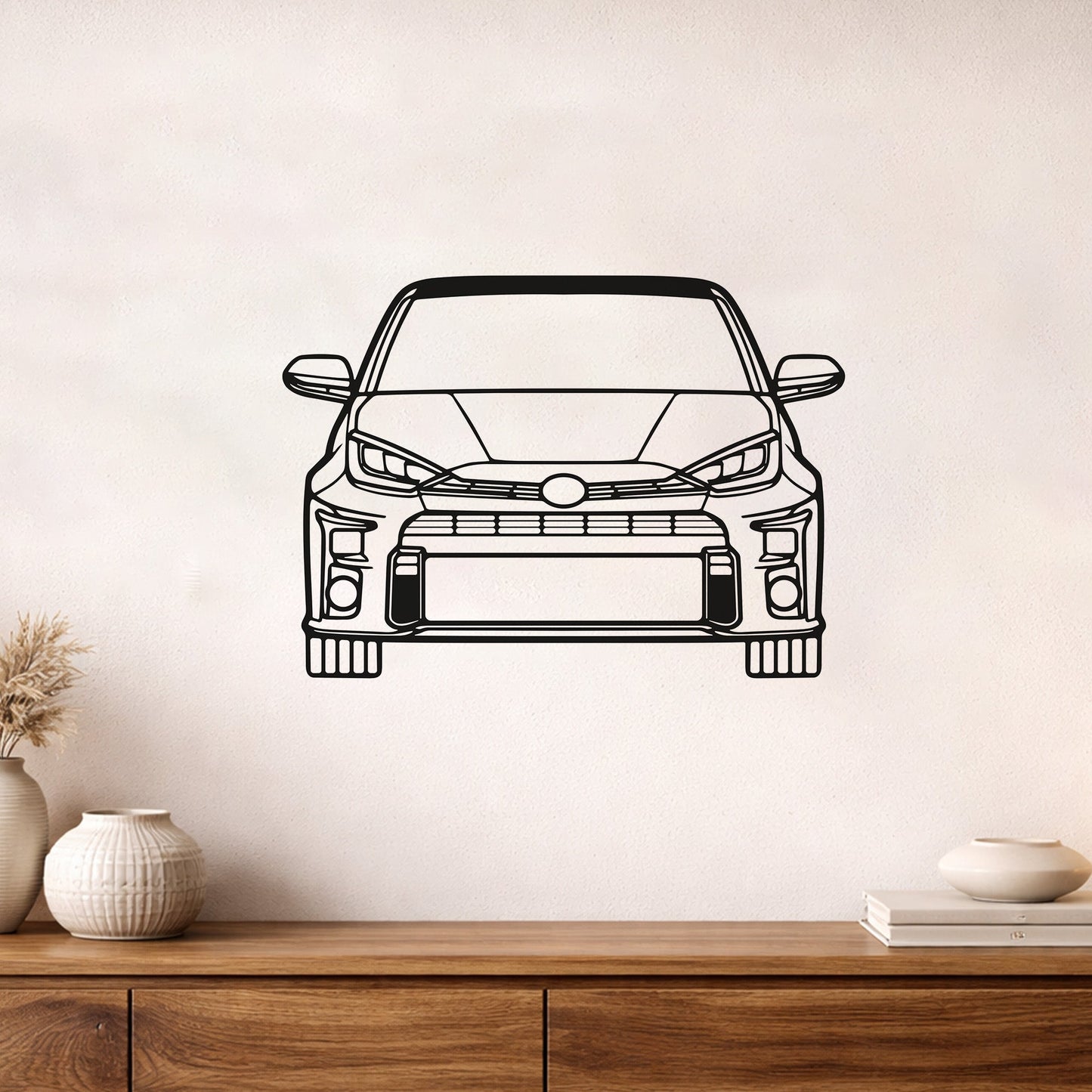 Toyota Yaris GR Metal Duvar Tablosu Otomobil Severlere Özel Tasarım