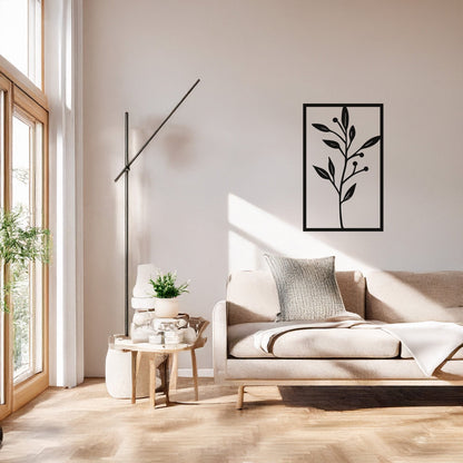Modern Zeytin Dalı Metal Duvar Tablosu Barış ve Estetik