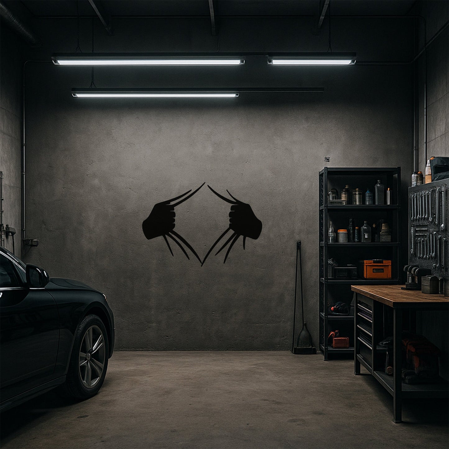 Wolverine Pençesi Metal Duvar Tablosu Modern Süper Kahraman Dekoru