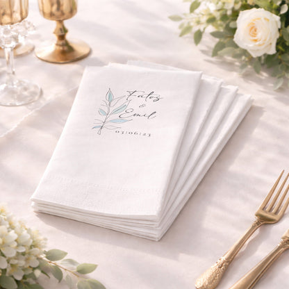Modern Çizgisel Nişan Peçetesi – Sade ve Şık Organizasyon Tasarımı