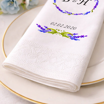 Hat Yazılı Dini Temalı İsimli Nikah ve Düğün Peçetesi