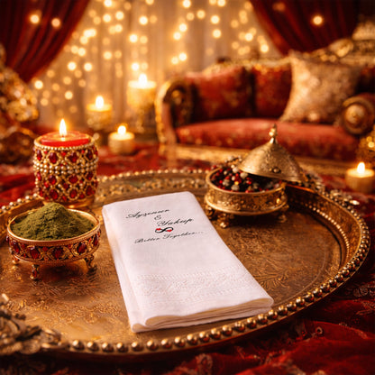 Ayşenur & Yakup Sonsuzluk Temalı Lüks Baskılı Nişan Peçetesi