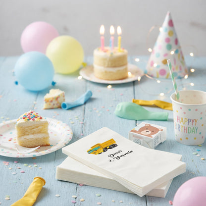 Damperli Kamyon Temalı Erkek Çocuk Doğum Günü Peçetesi