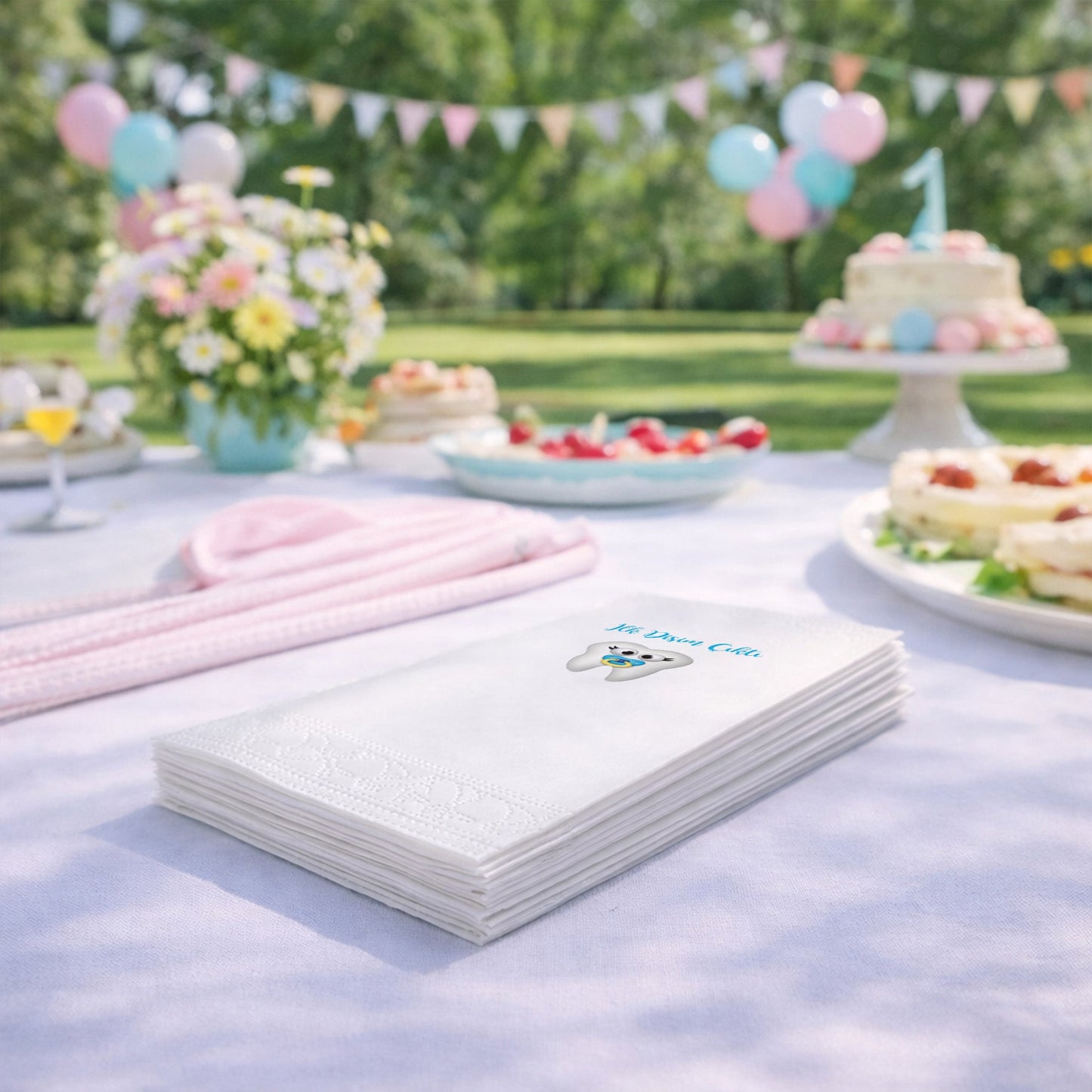 Emzikli Bebek Diş Figürlü İlk Dişim Çıktı Peçetesi