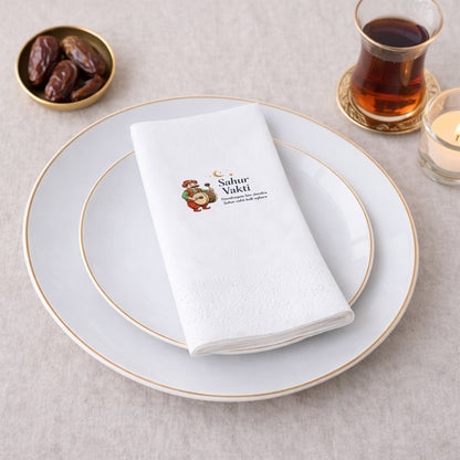 Sahur Vakti Baskılı Peçete – Ramazan Davulcusu Temalı | 33x33 cm Çift Katlı