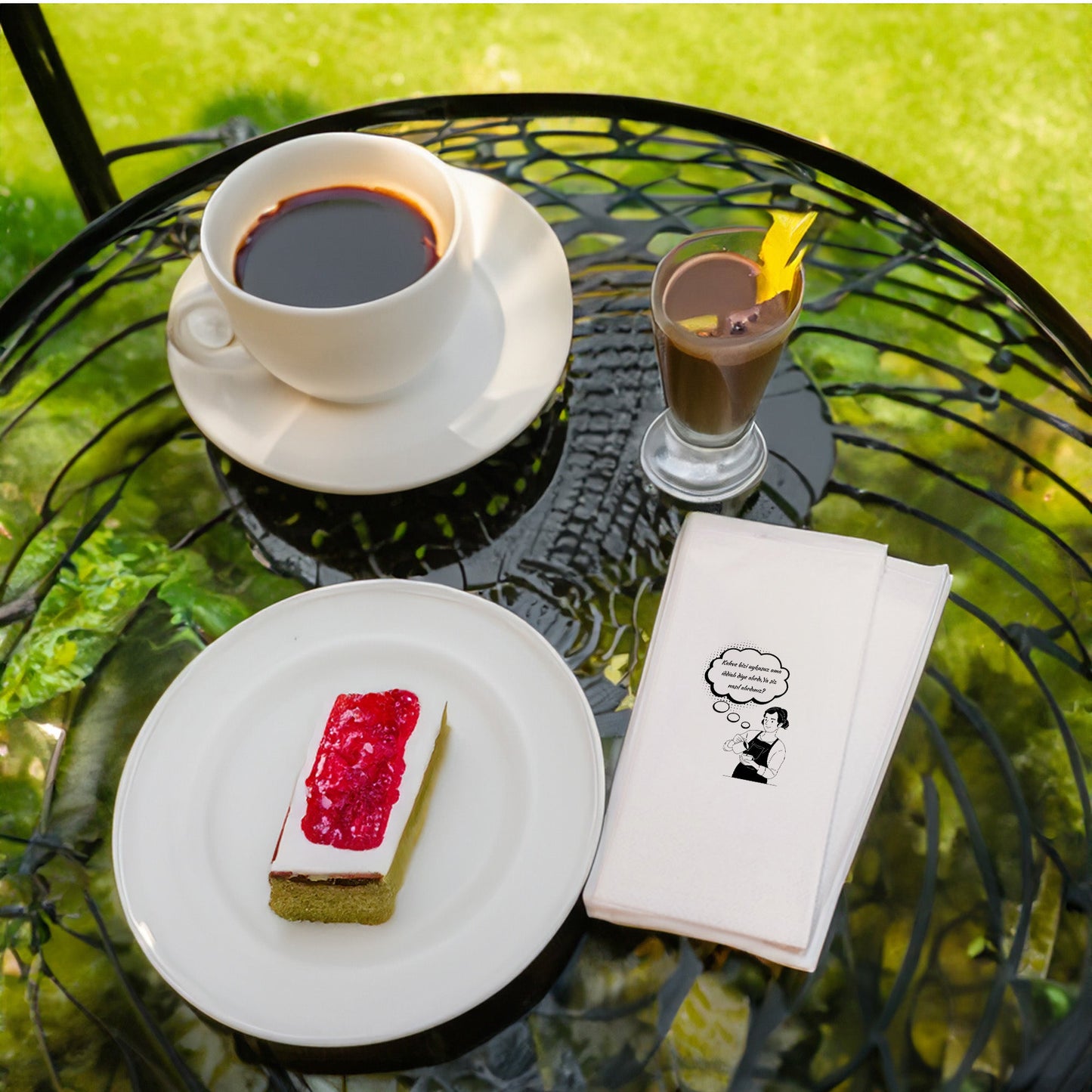 Kahve Bizi Uykusuz Ama İddialı Alırdı Baskılı Peçete – Barista Tasarımı