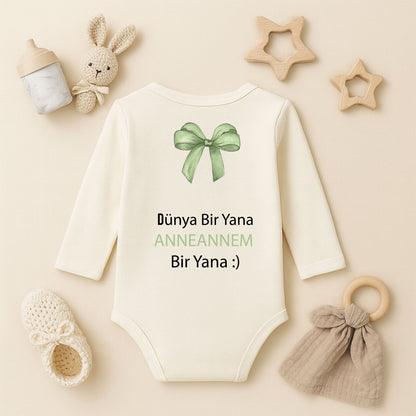 Kişiye Özel Bebek Zıbını – Anneannem Tasarım Mint Fiyonk | 1–36 Ay