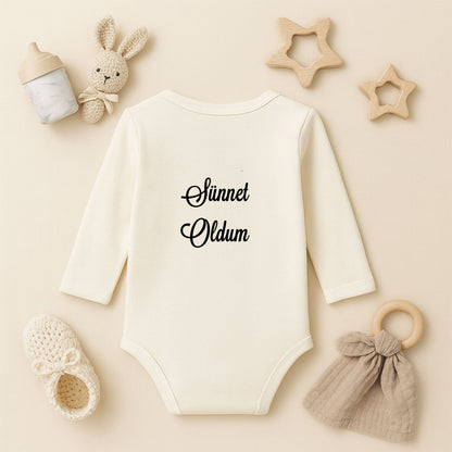 Minimal Siyah Tasarımlı Bebek Zıbını | 1–36 Ay, DTF Baskı, Hassas Cilt Uyumlu