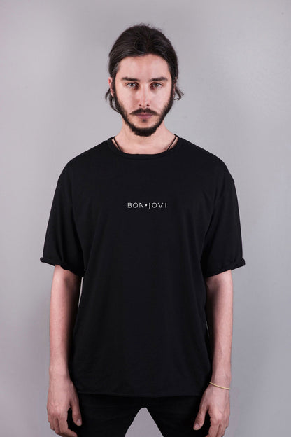 Bon Jovi baskılı oversize tişört