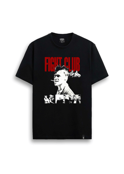 fıght club baskılı oversize tişört
