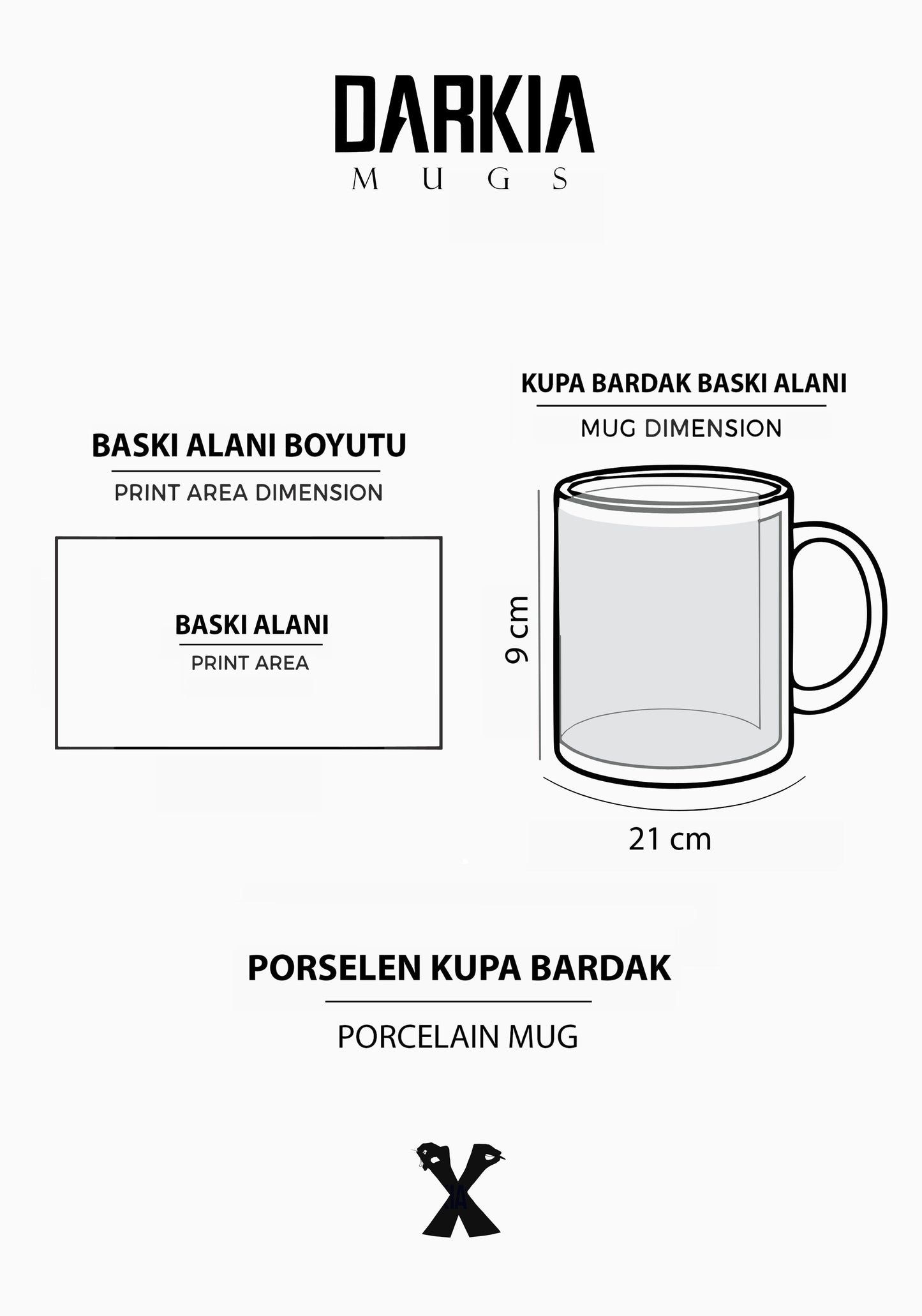 Antalya Şehir  Baskılı Porselen Kupa