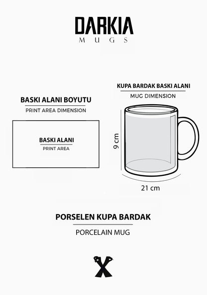 Bursa 16 Baskılı Porselen Kupa