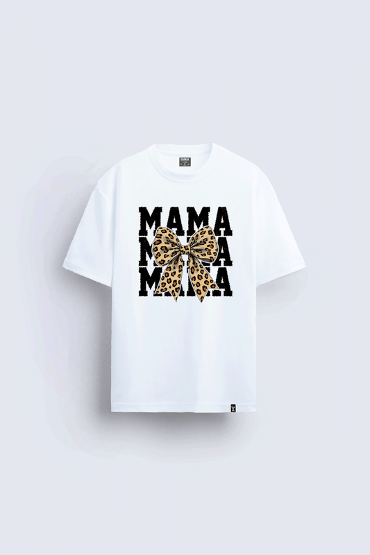 Anneler Günü Hediye Tişörtü – MOTHER MAMA MOM  Baskılı Oversize Tişört