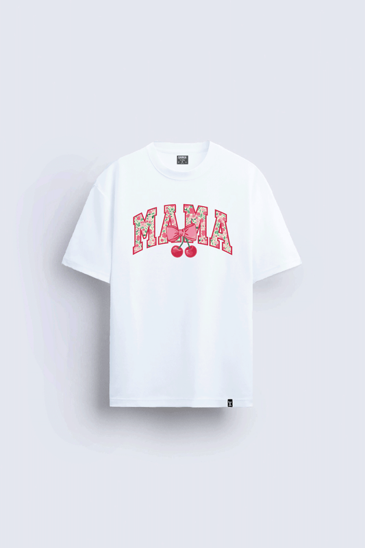 Anneler Günü Hediye Tişörtü – MOTHER MAMA MOM  Baskılı Oversize Tişört