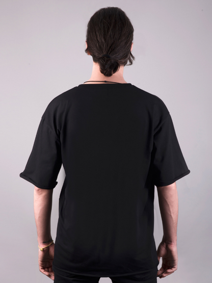 şef baskılı oversize tişört