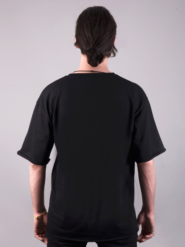 şef baskılı oversize tişört